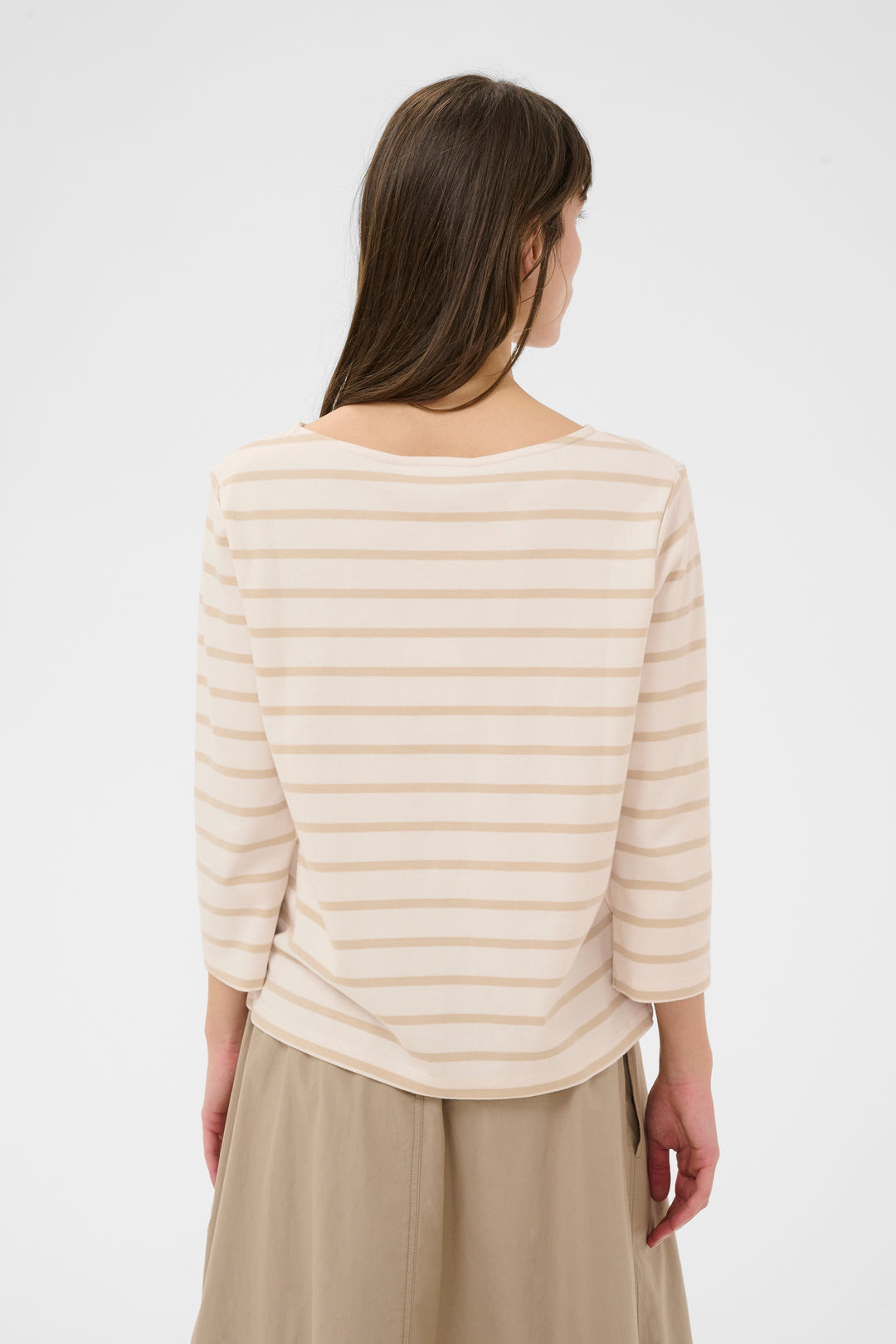 Chandail rayé à manches trois-quarts Nela