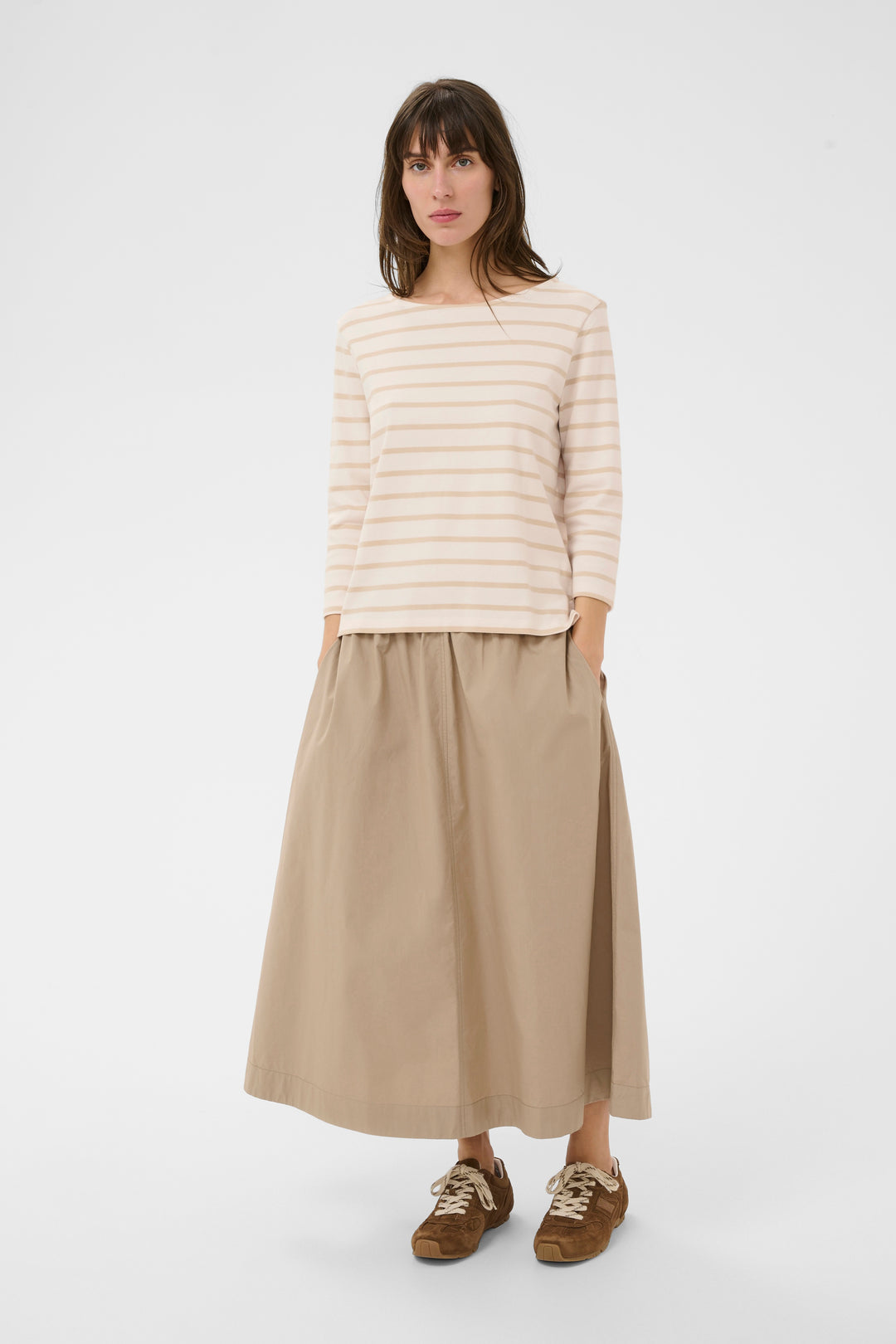 Chandail rayé à manches trois-quarts Nela