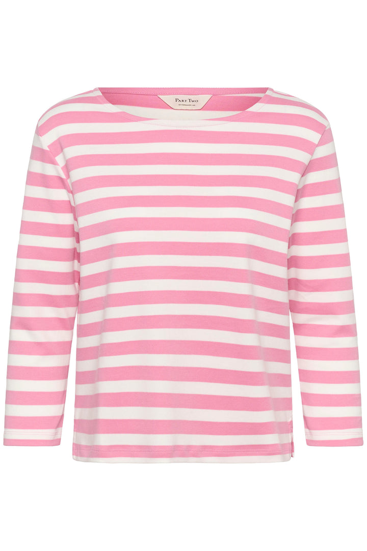 Chandail rayé à manches trois-quarts Nela