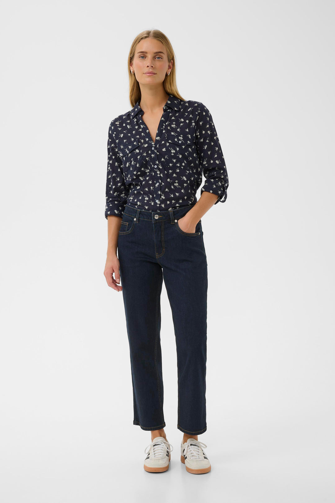 Jean à coupe droite Judyas - Denim en coton recyclé extensible