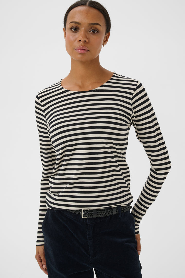 Chandail essentiel Nemajas - Coton extensible avec col rond