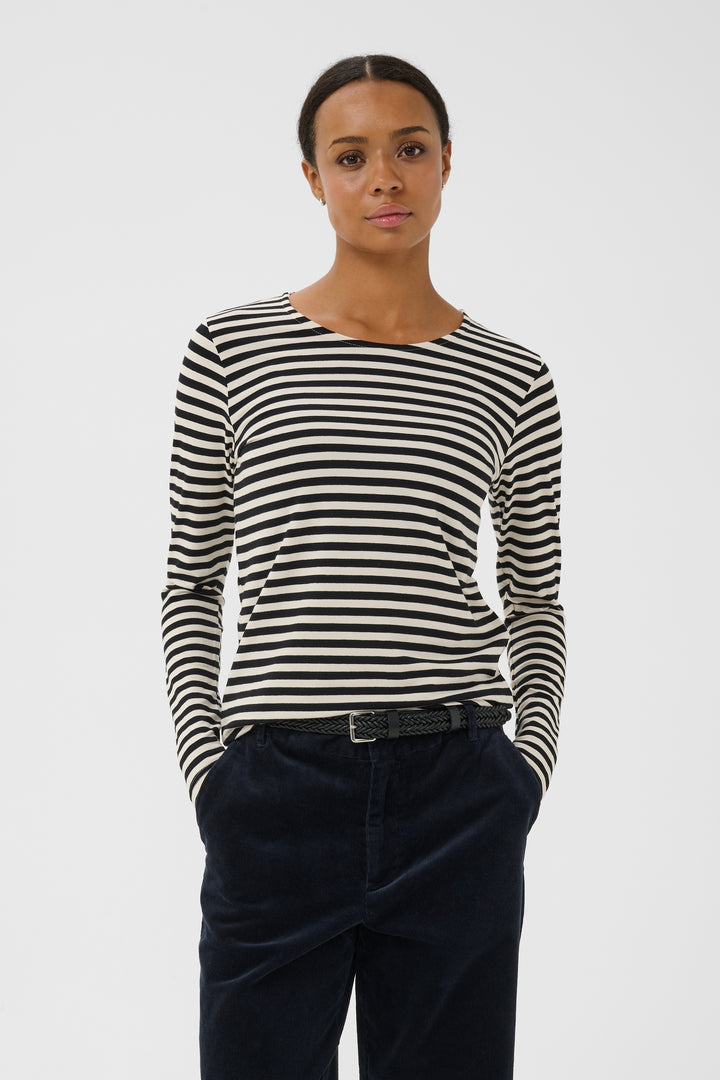 Chandail essentiel Nemajas - Coton extensible avec col rond