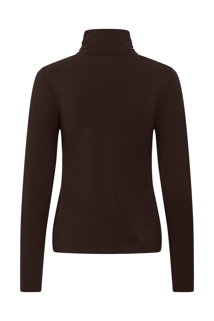 Haut ajusté en modal TENCEL™ et coton biologique Efinas - Encolure haute et manches longues