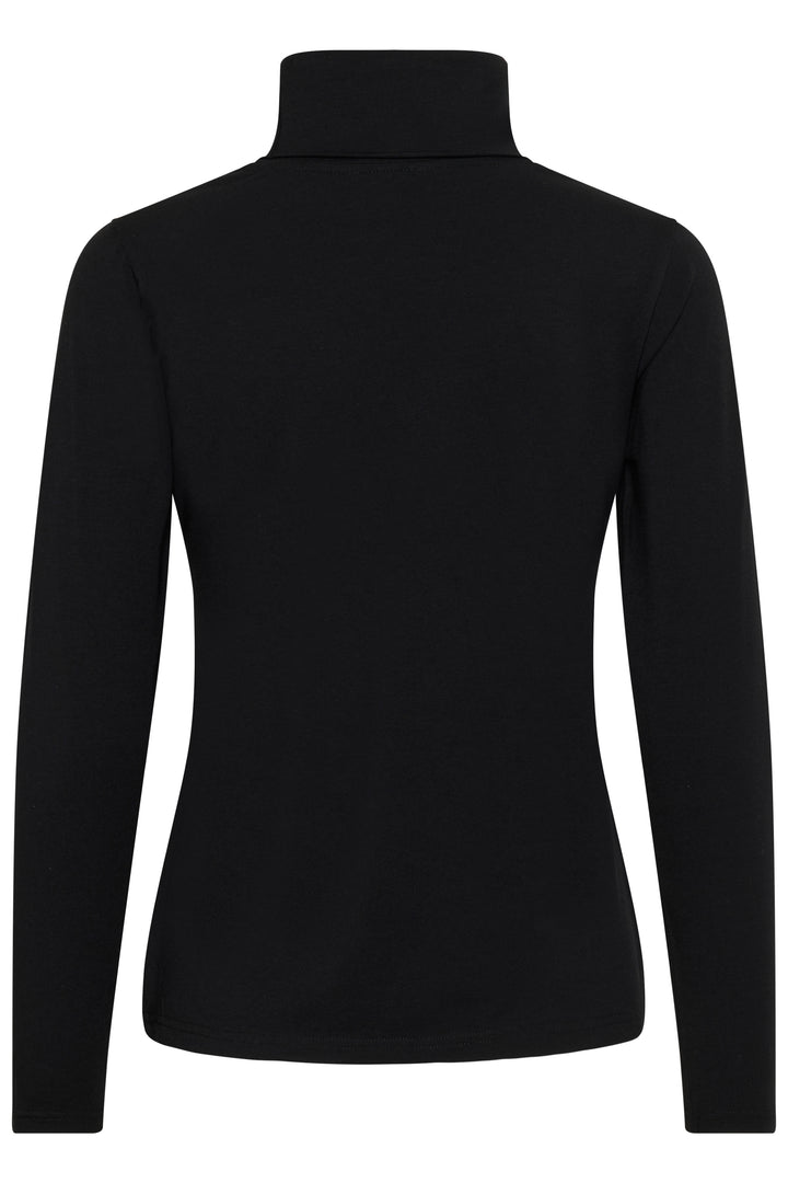 Haut ajusté en modal TENCEL™ et coton biologique Efinas - Encolure haute et manches longues