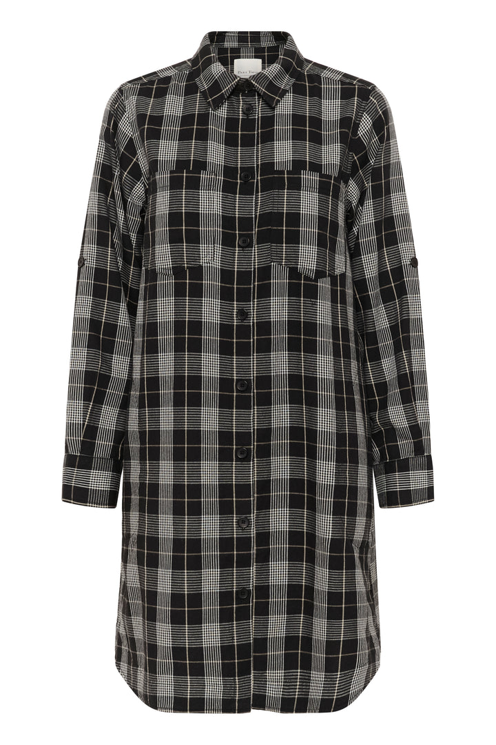 Chemise-robe tunique à carreaux Sardias