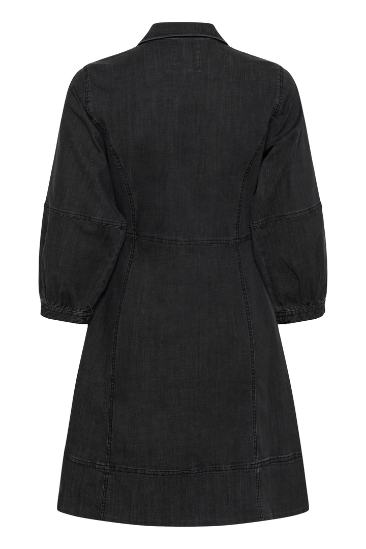 Robe en denim noir charcoal Sanni
