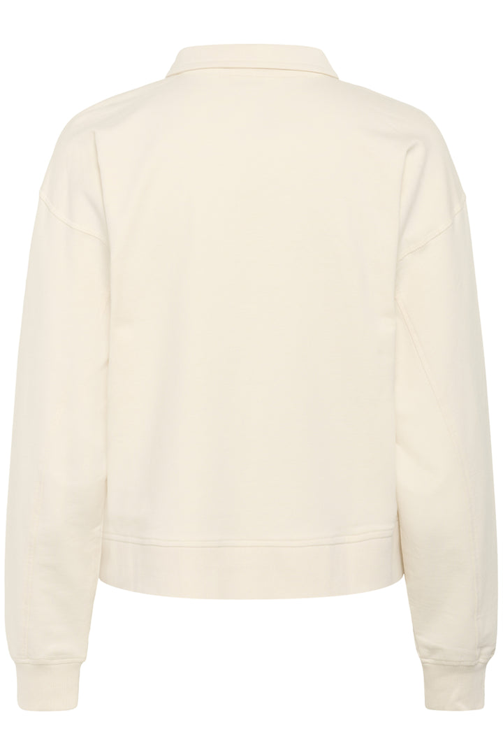 Pull à col polo en coton