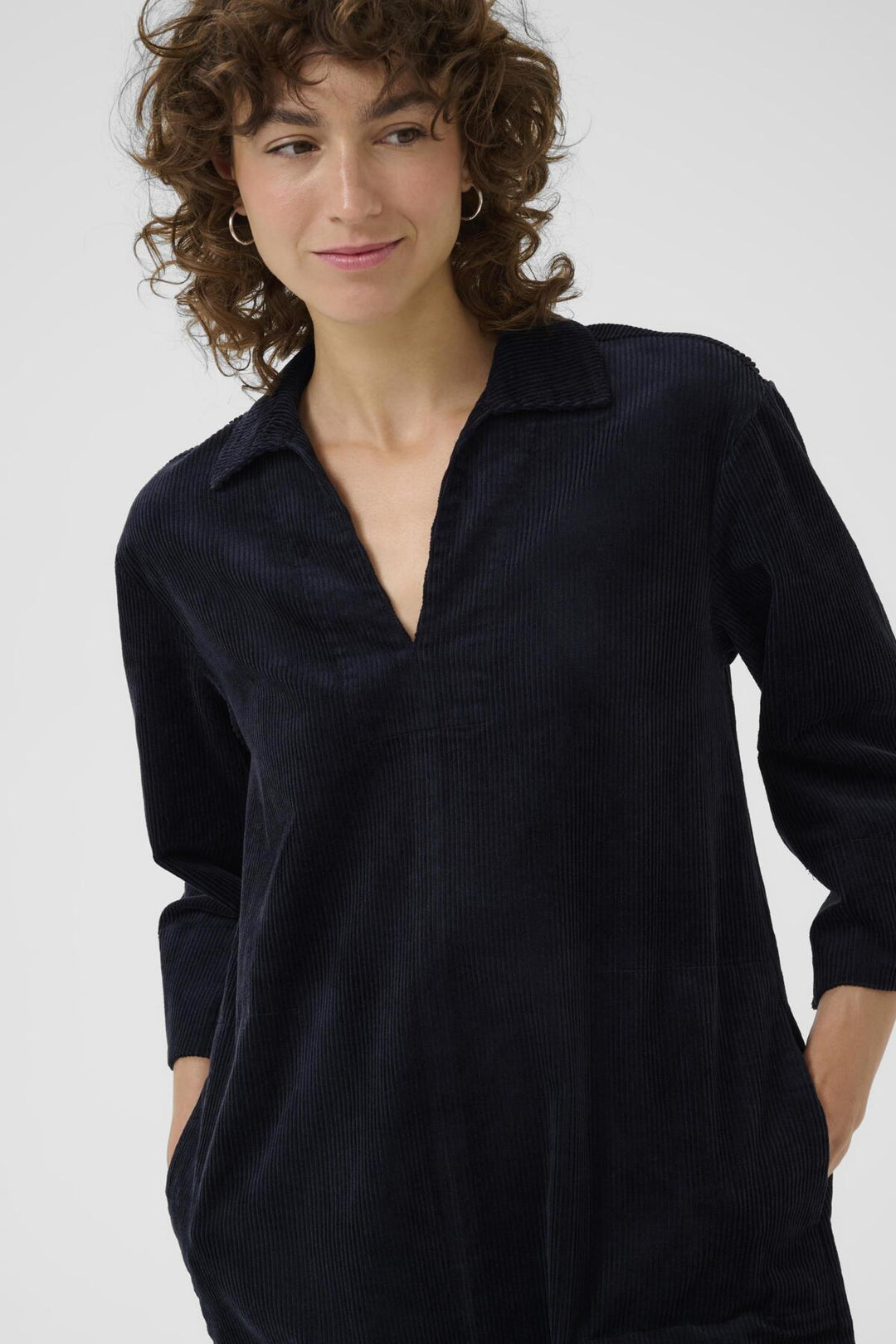 Robe en velour côtelé Sharri