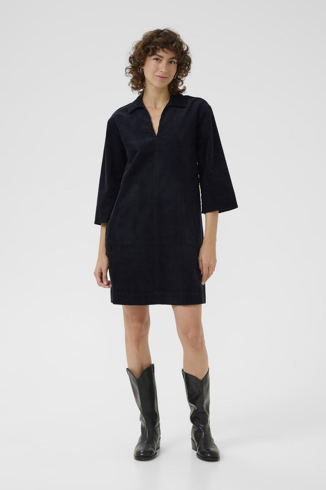 Robe en velour côtelé Sharri