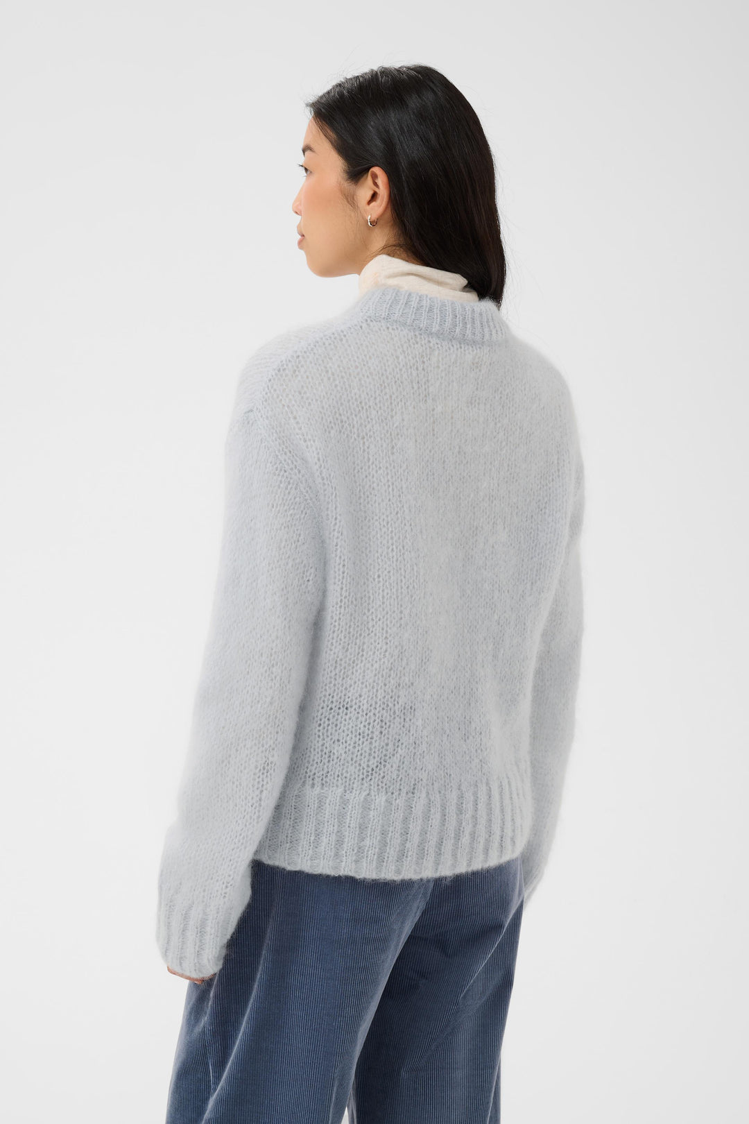 Chandail en maille de mohair et laine Sille - Avec col rond et texture douce