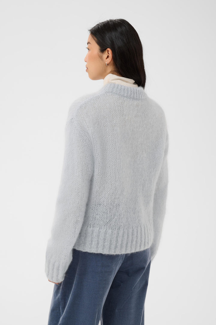 Chandail en maille de mohair et laine Sille - Avec col rond et texture douce