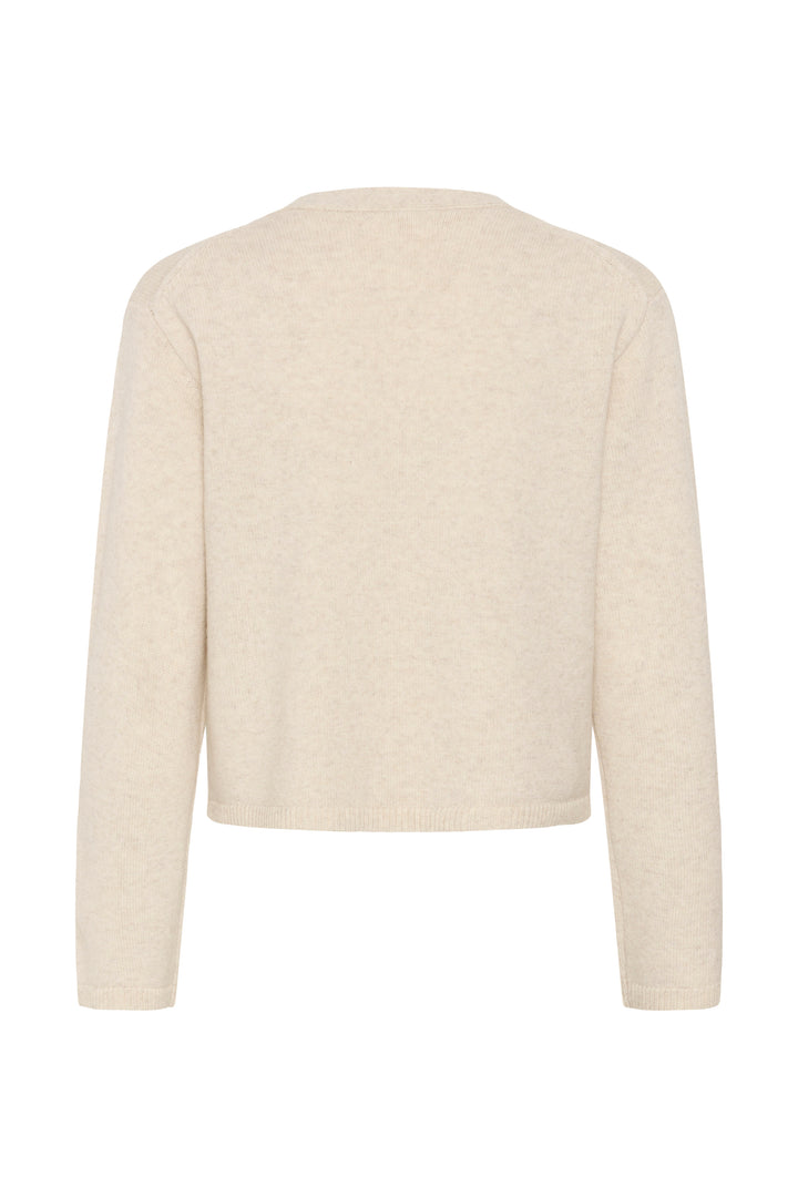 Cardigan court en pure laine certifiée Sveva - Boutonnée classique à col en V