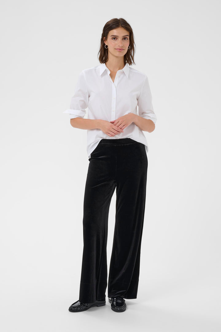 Pantalon confort en velours extensible Varla