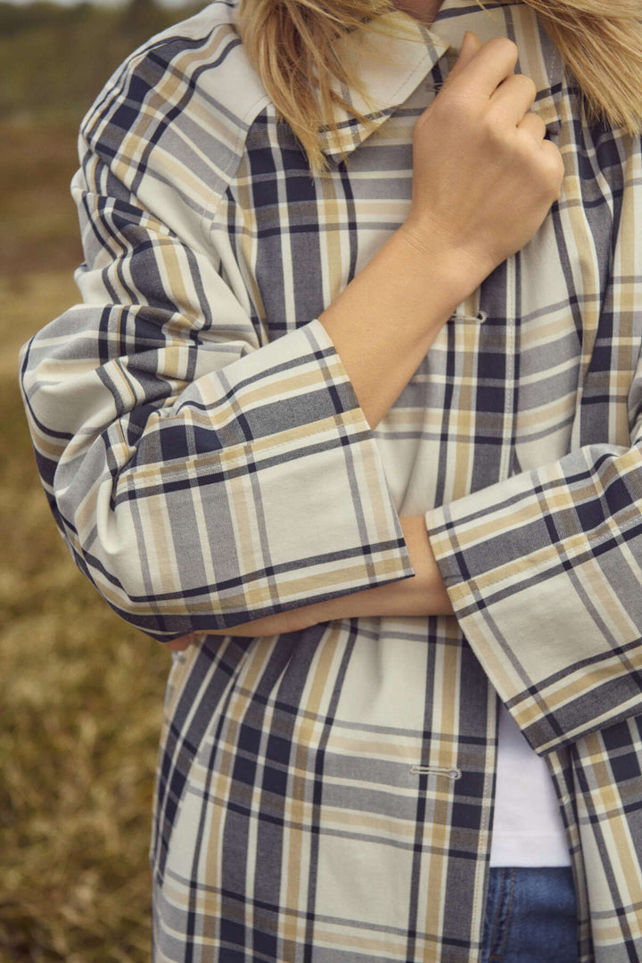 Manteau à carreaux Yasha