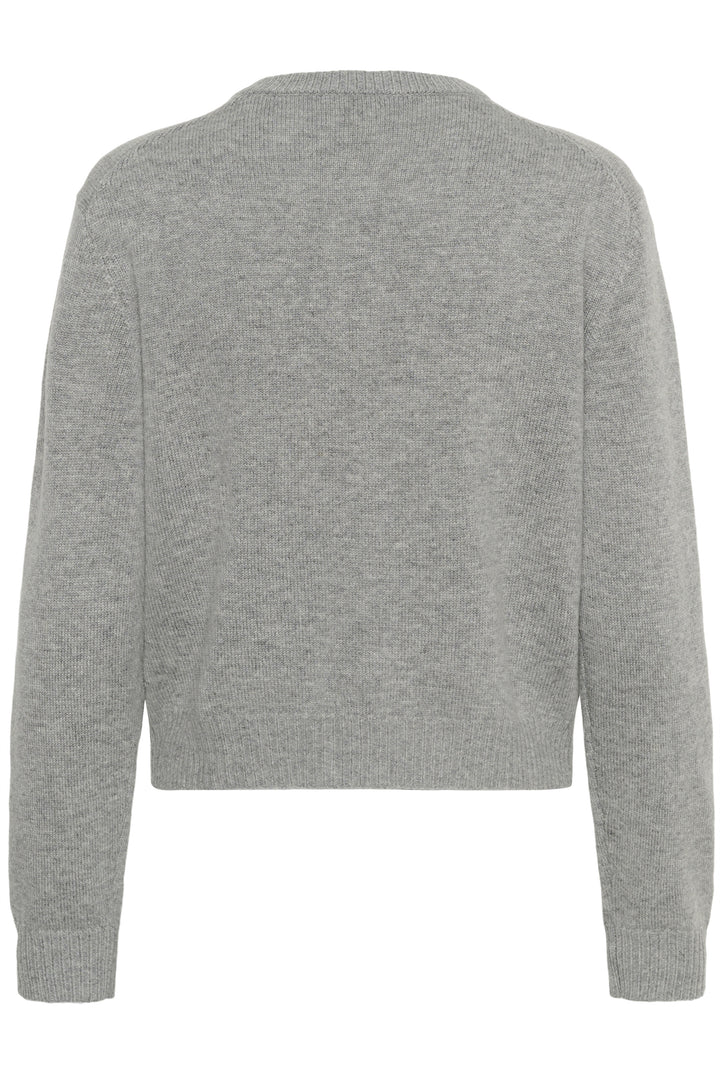 Cardigan en tricot de laine et cachemire Yalda - Boutonné avec encolure ronde