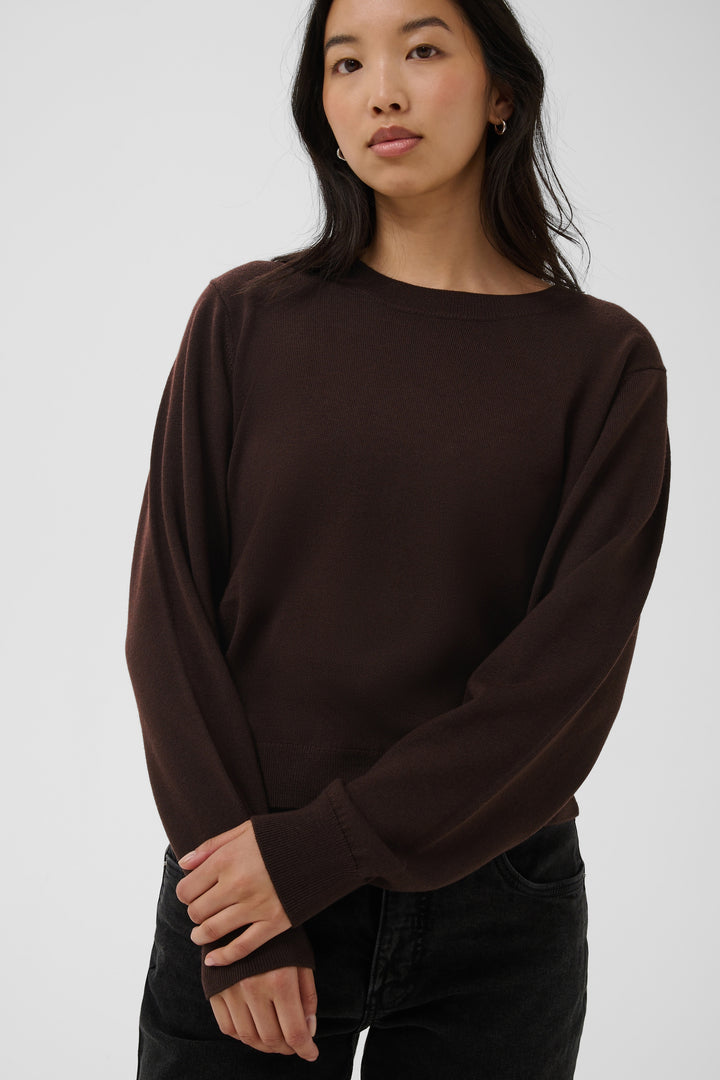 Chandail en tricot de laine certifiée Yona - Avec coupe classique et finitions côtelées