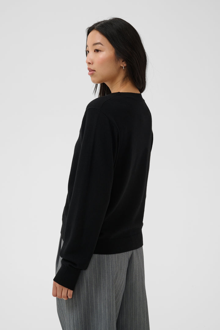 Chandail en tricot de laine certifiée Yona - Avec coupe classique et finitions côtelées