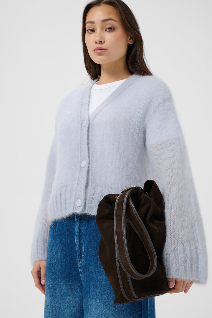 Cardigan en mohair mélangé certifié Zendaya - Boutonné à col en V