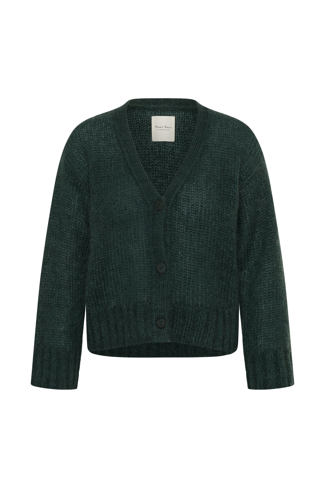 Cardigan en mohair mélangé certifié Zendaya - Boutonné à col en V