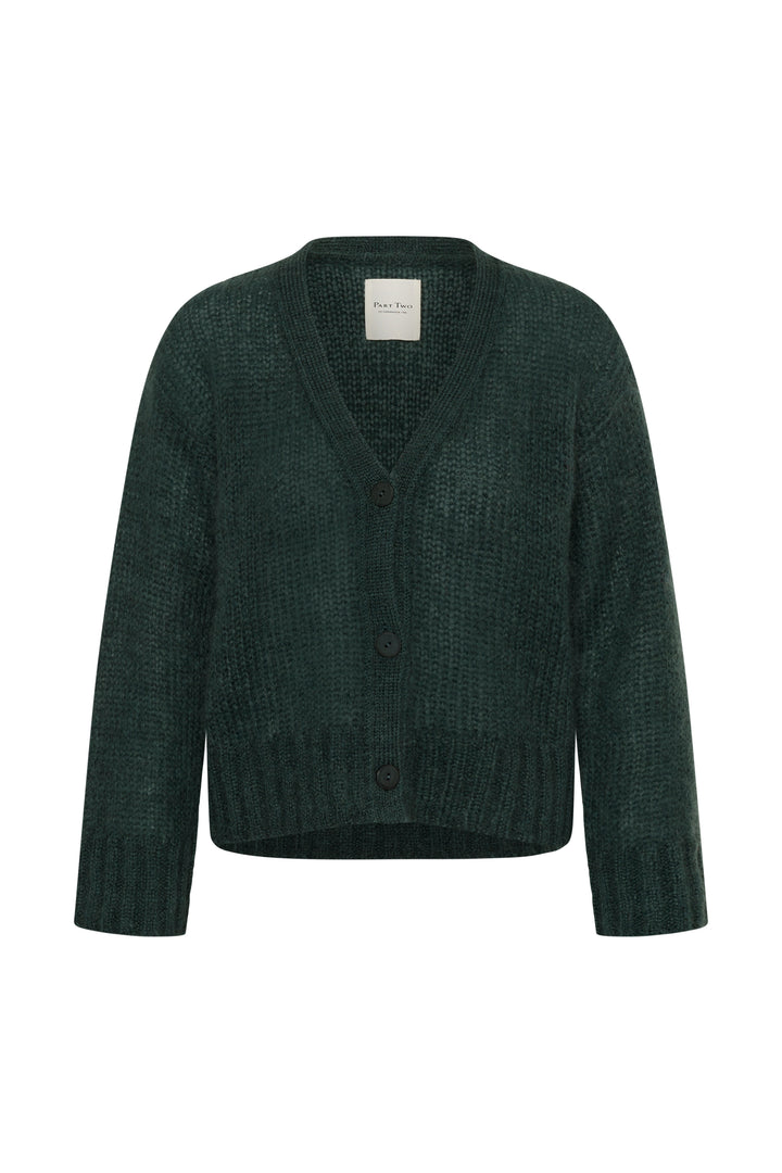 Cardigan en mohair mélangé certifié Zendaya - Boutonné à col en V
