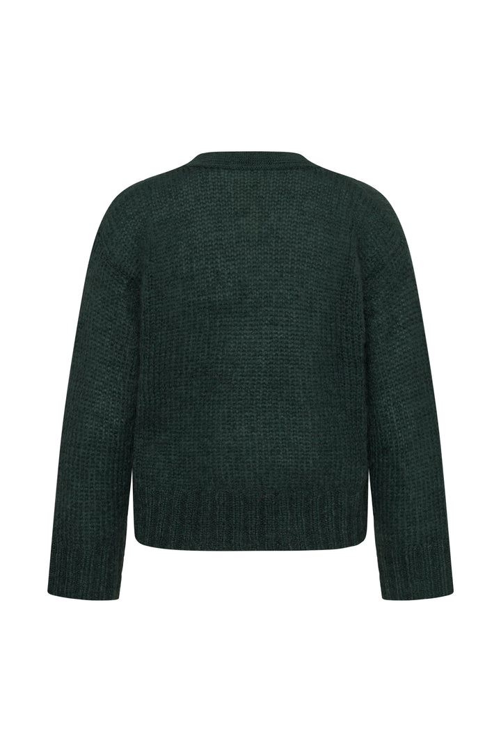 Cardigan en mohair mélangé certifié Zendaya - Boutonné à col en V