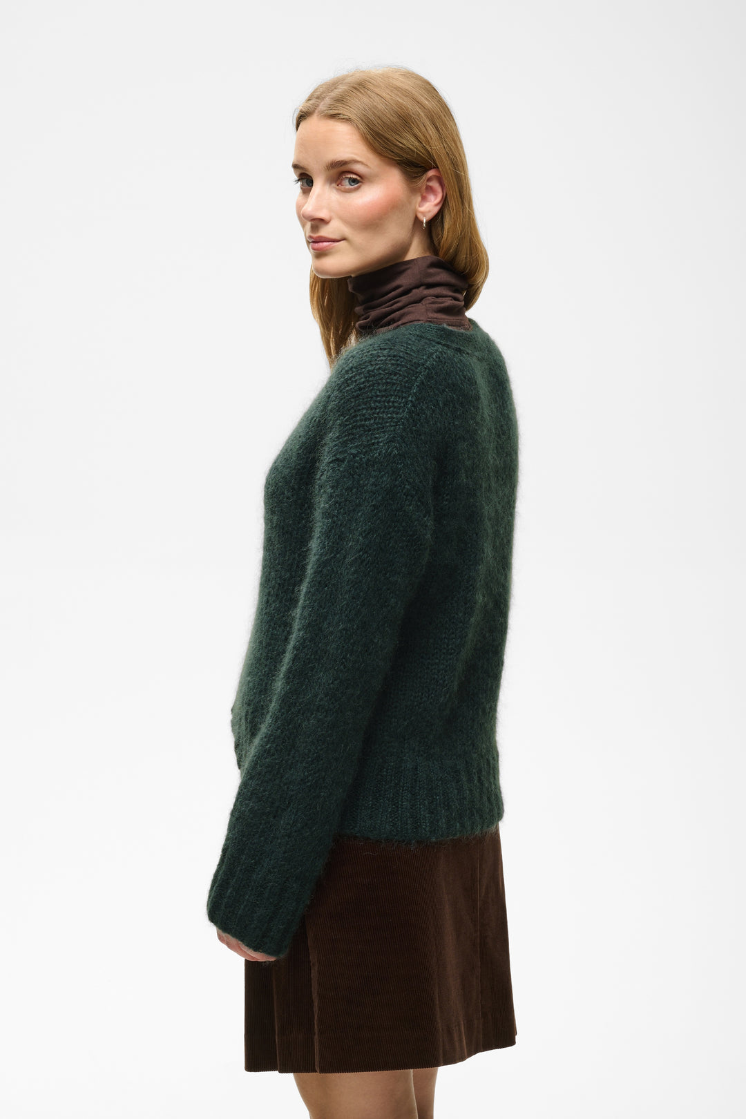 Cardigan en mohair mélangé certifié Zendaya - Boutonné à col en V