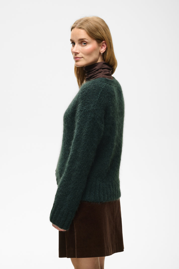 Cardigan en mohair mélangé certifié Zendaya - Boutonné à col en V