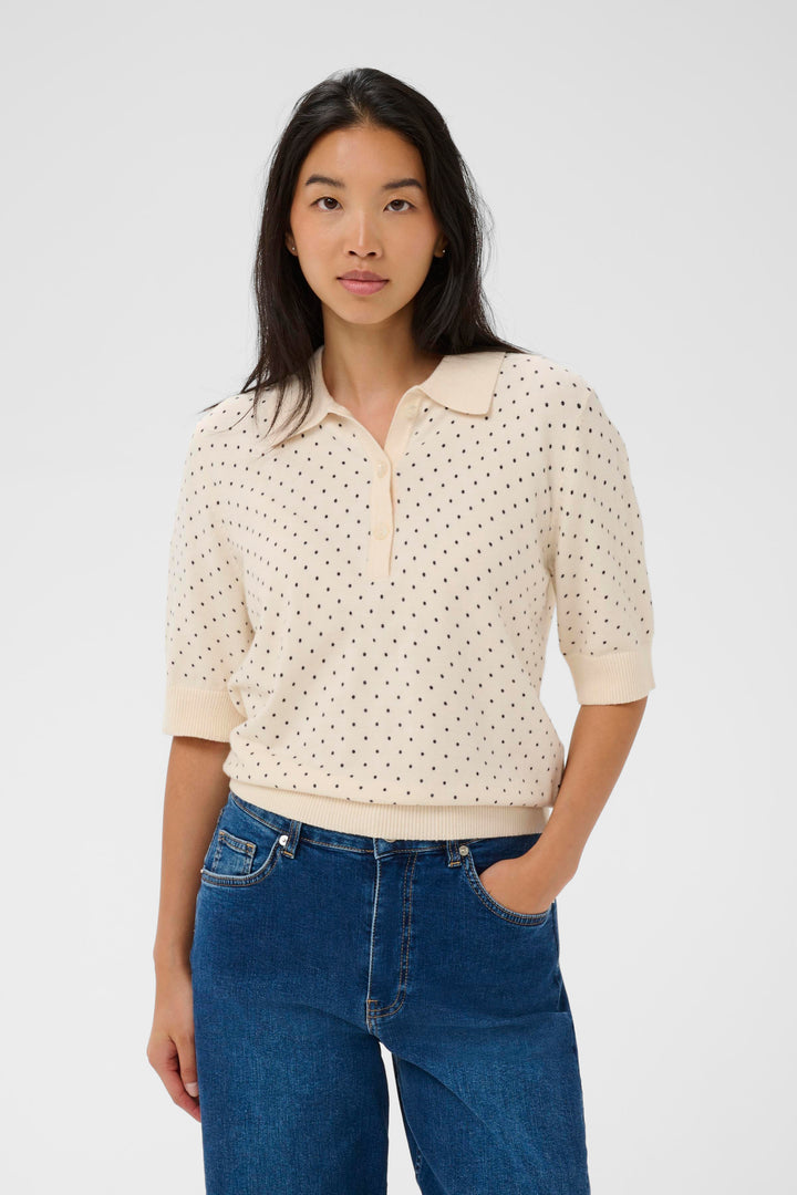 Pull à col Anetti – Tricot fluide à manches mi-longues