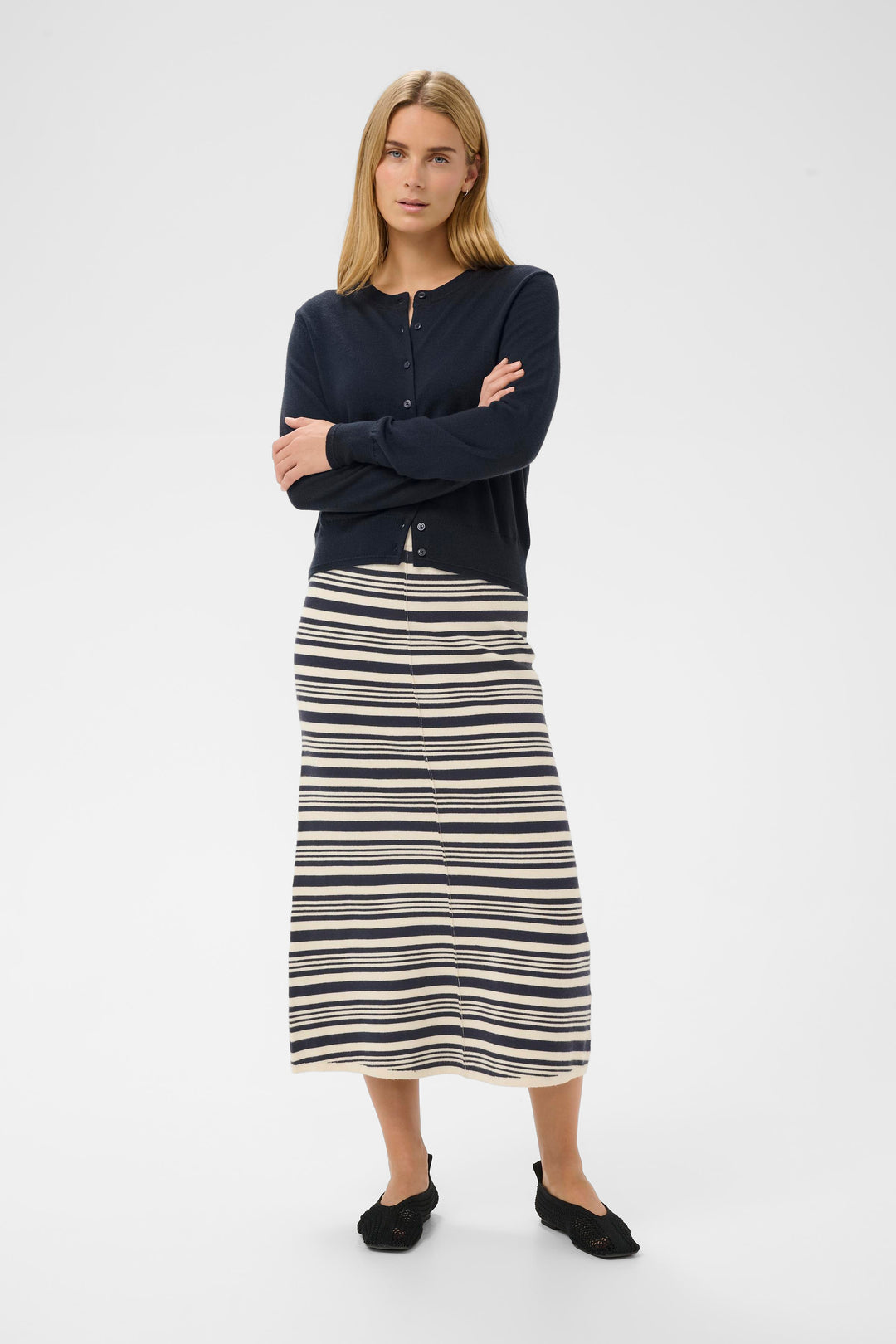 Jupe à rayures Angelie – fluide et actuelle