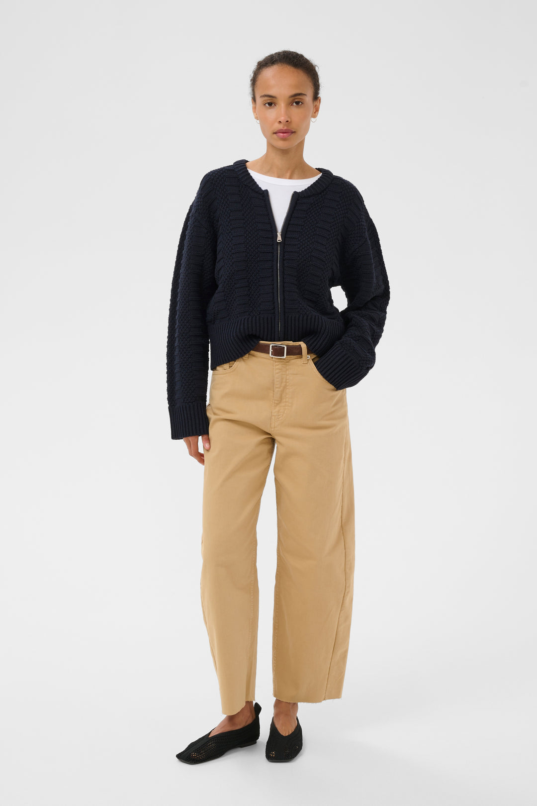 Cardigan zippé Aniela – Style ajustable