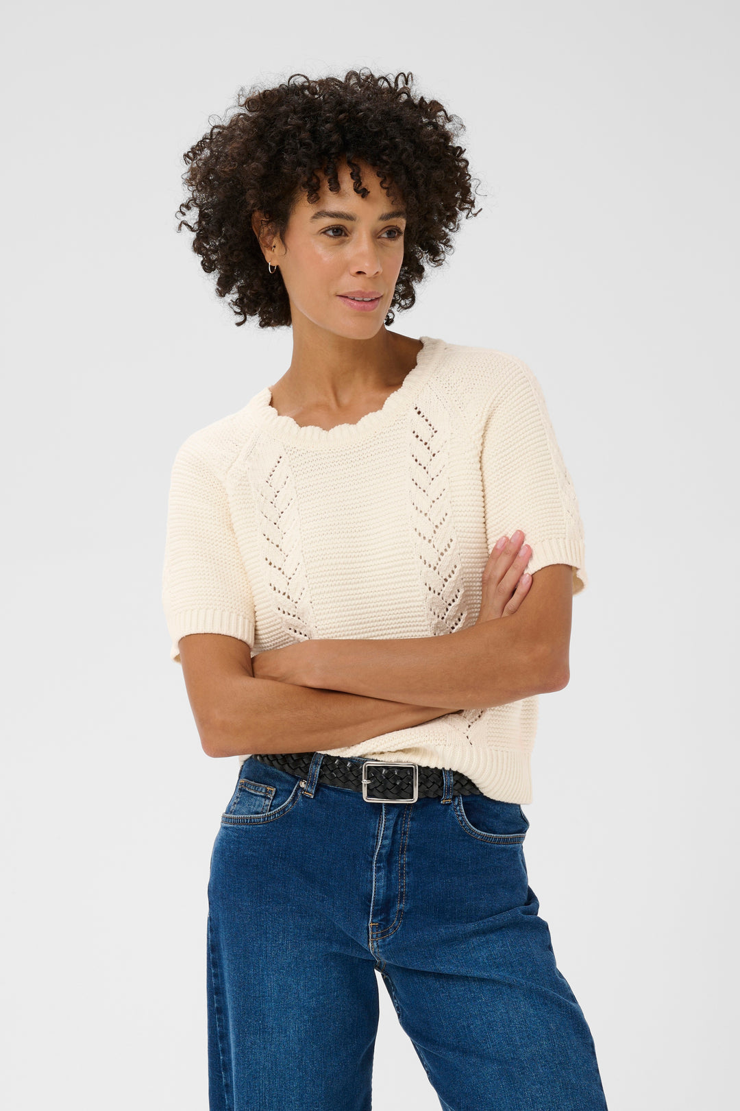 Pull texturé ajouré Anisette – Tricot léger et raffiné