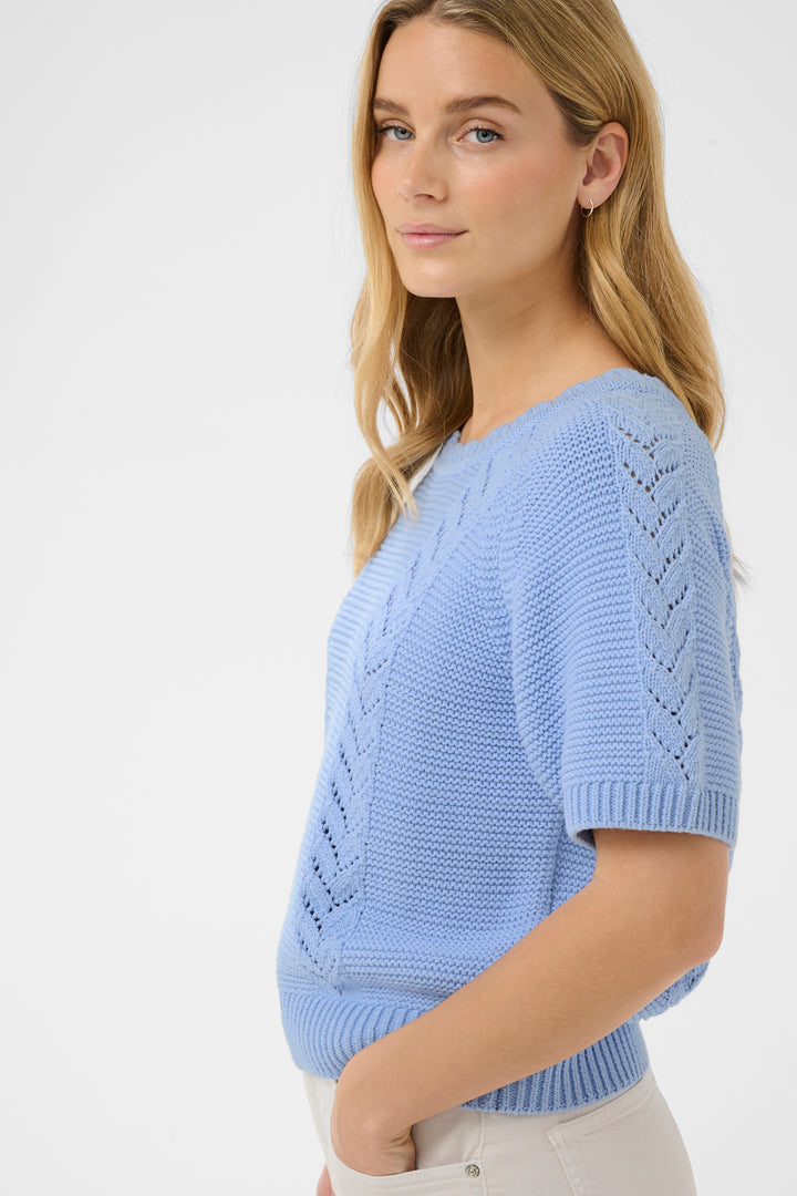Pull texturé ajouré Anisette – Tricot léger et raffiné