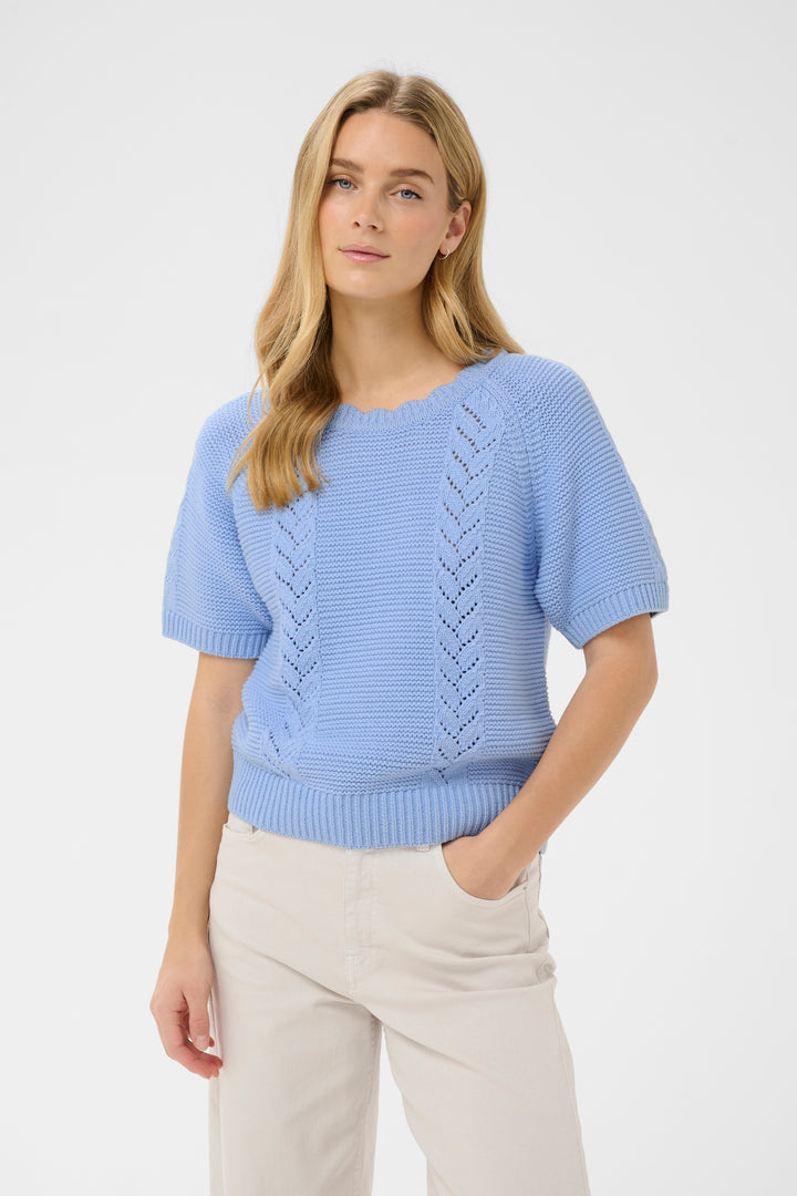 Pull texturé ajouré Anisette – Tricot léger et raffiné