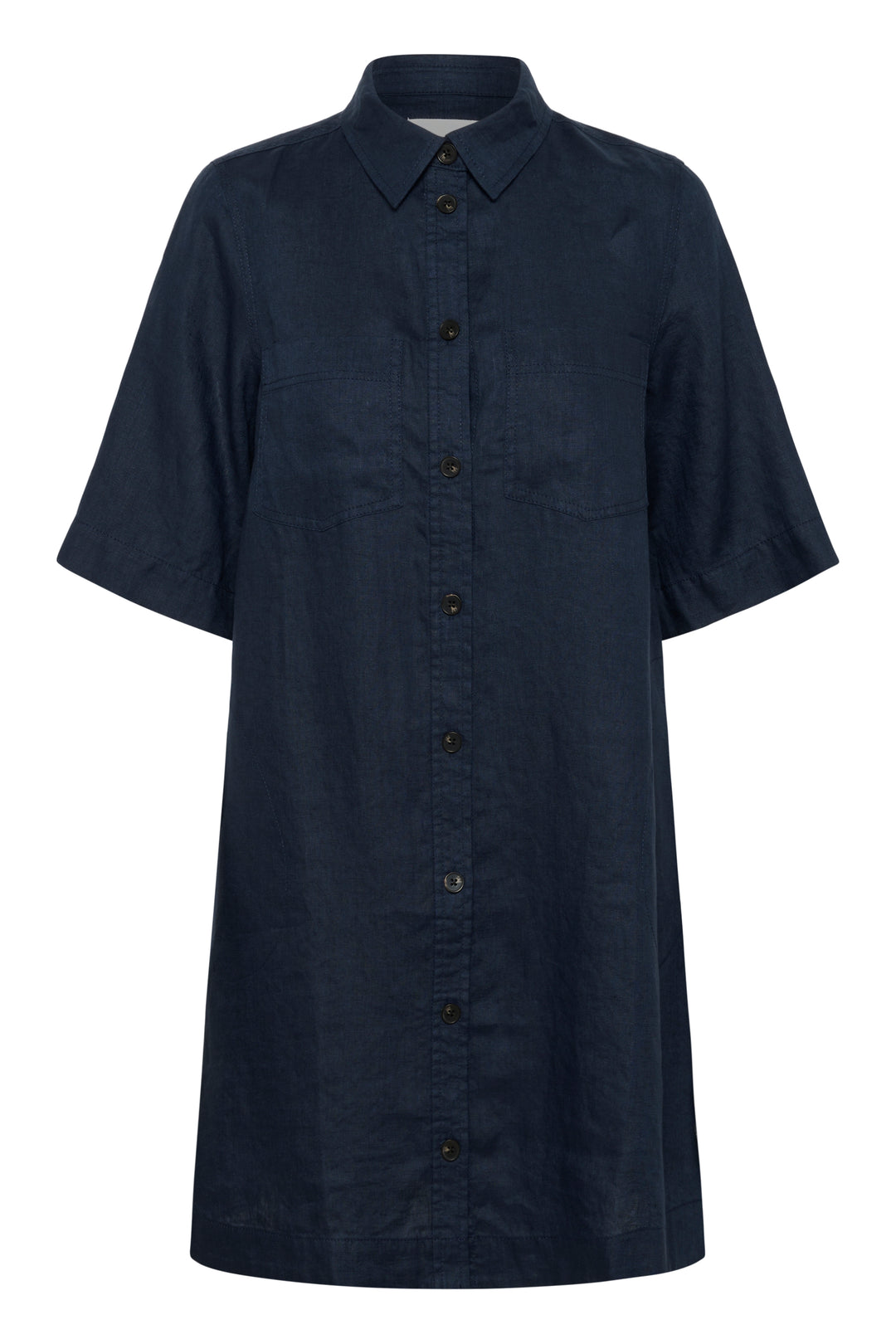 Robe en lin Sardiae – Boutonnée et coupe A