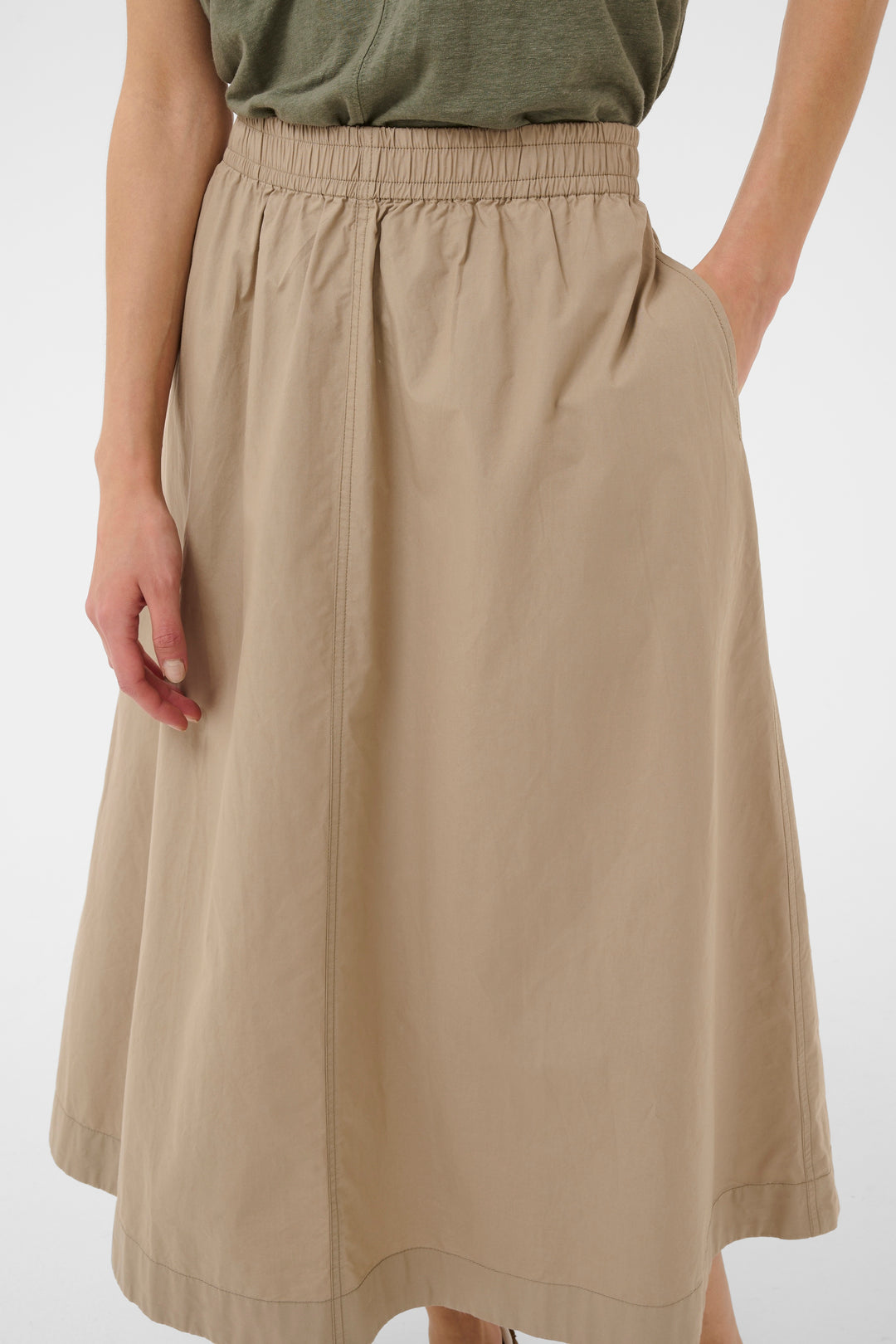 Asmina midi skirt - Organic cotton and flared cut