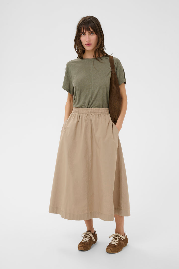 Asmina midi skirt - Organic cotton and flared cut