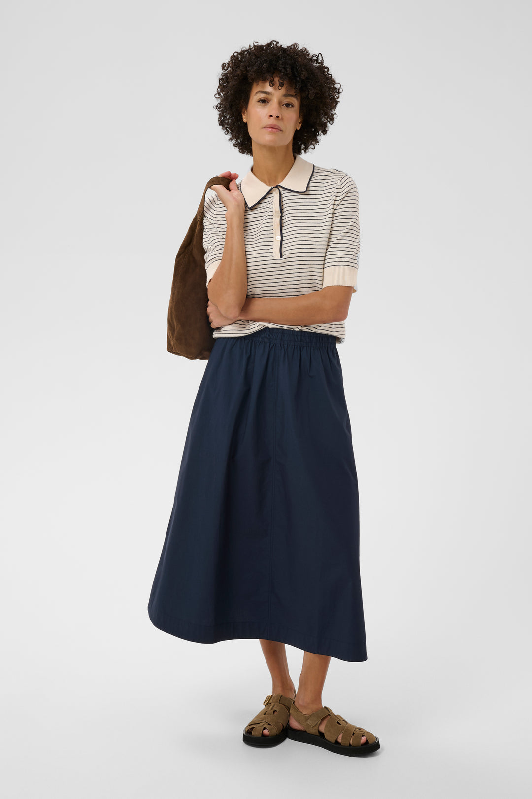 Asmina midi skirt - Organic cotton and flared cut