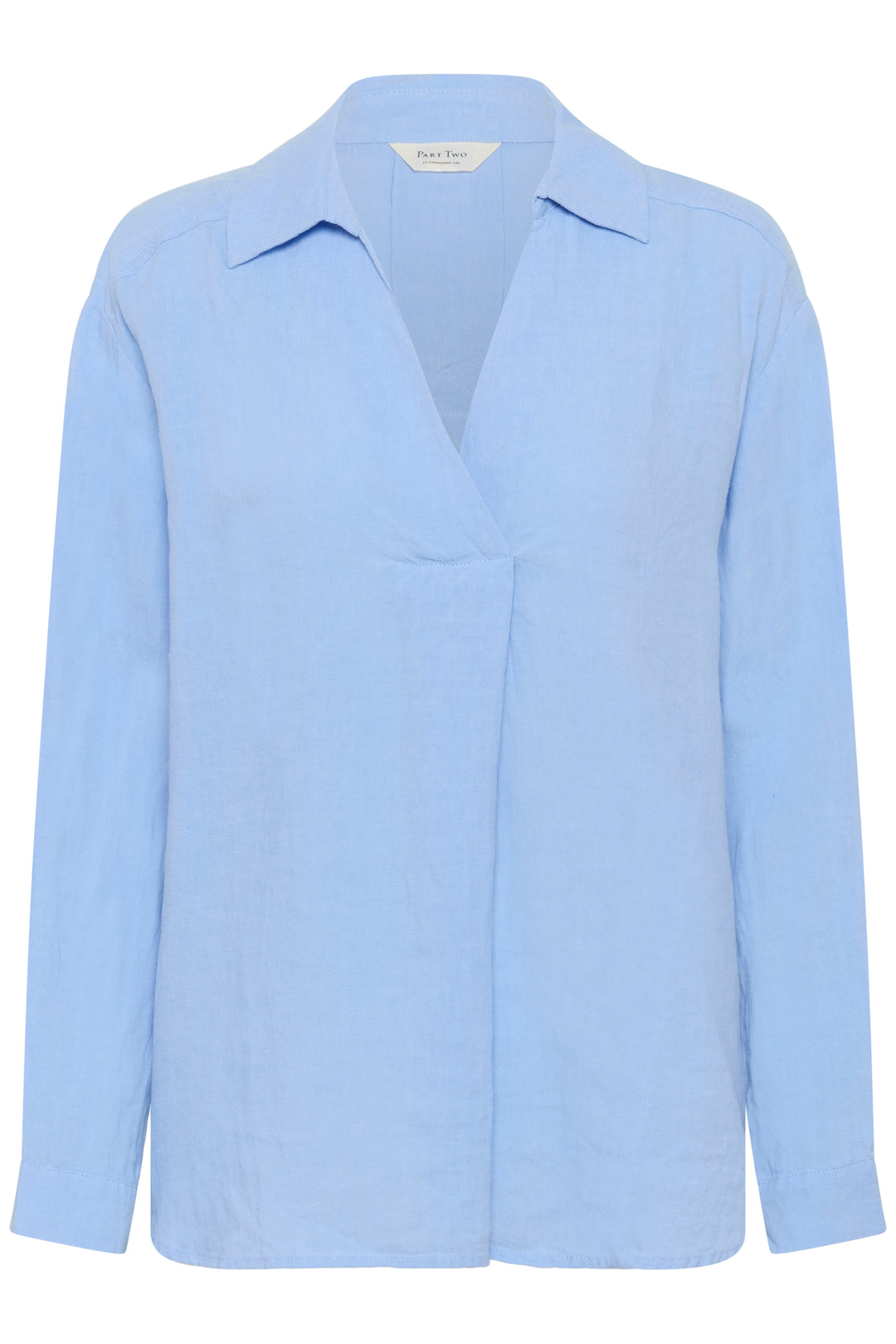 Blouse en lin Ayo – Col en V et coupe droite