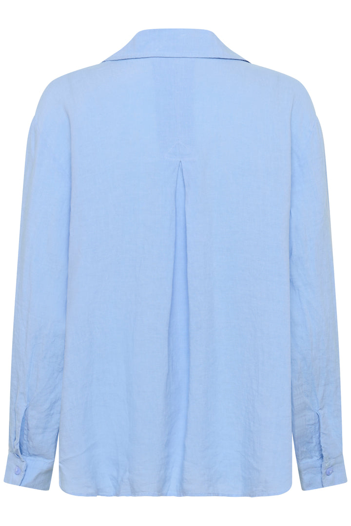 Blouse en lin Ayo – Col en V et coupe droite