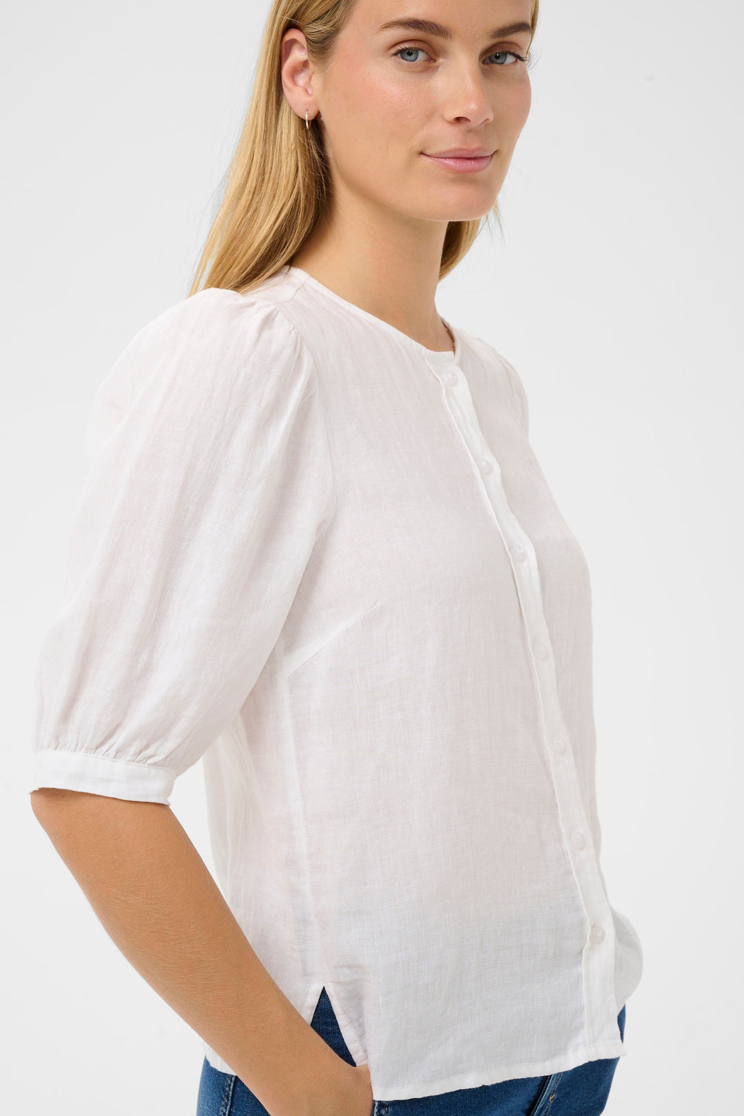 Blouse en lin avec boutons Azra