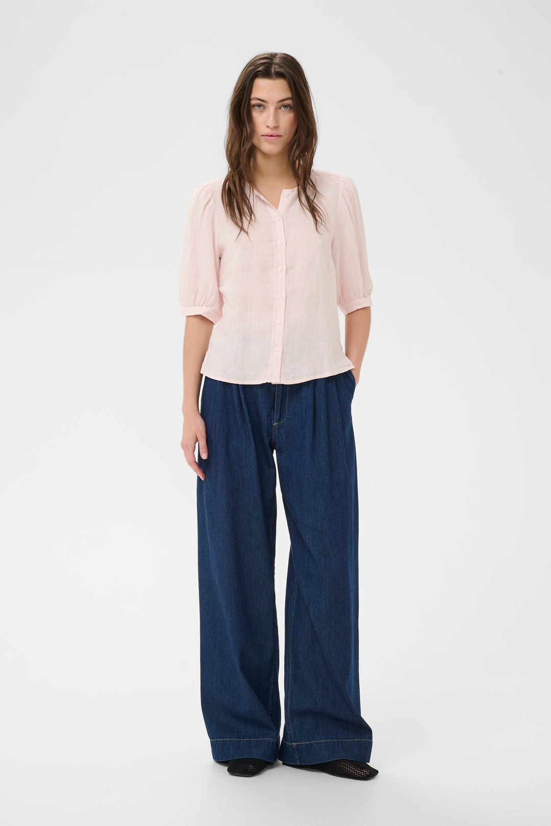 Blouse en lin avec boutons Azra