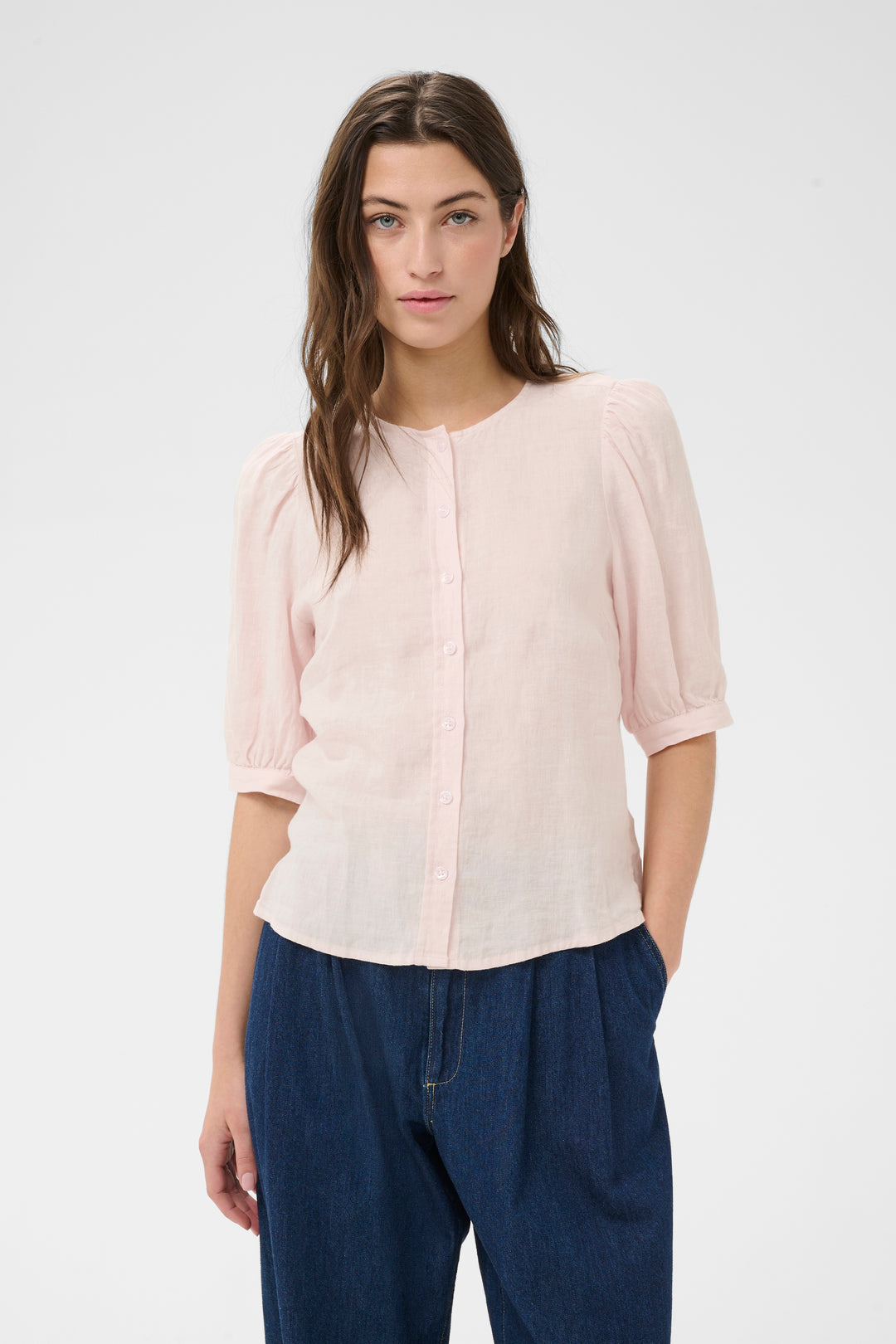 Blouse en lin avec boutons Azra