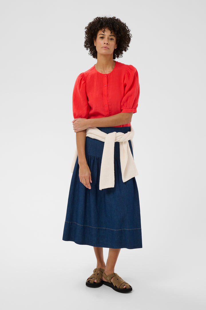 Haut en lin Azra - Chemisier naturel et confortable 100% lin