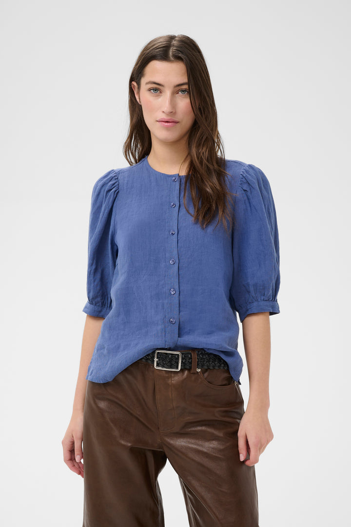 Blouse en lin avec boutons Azra