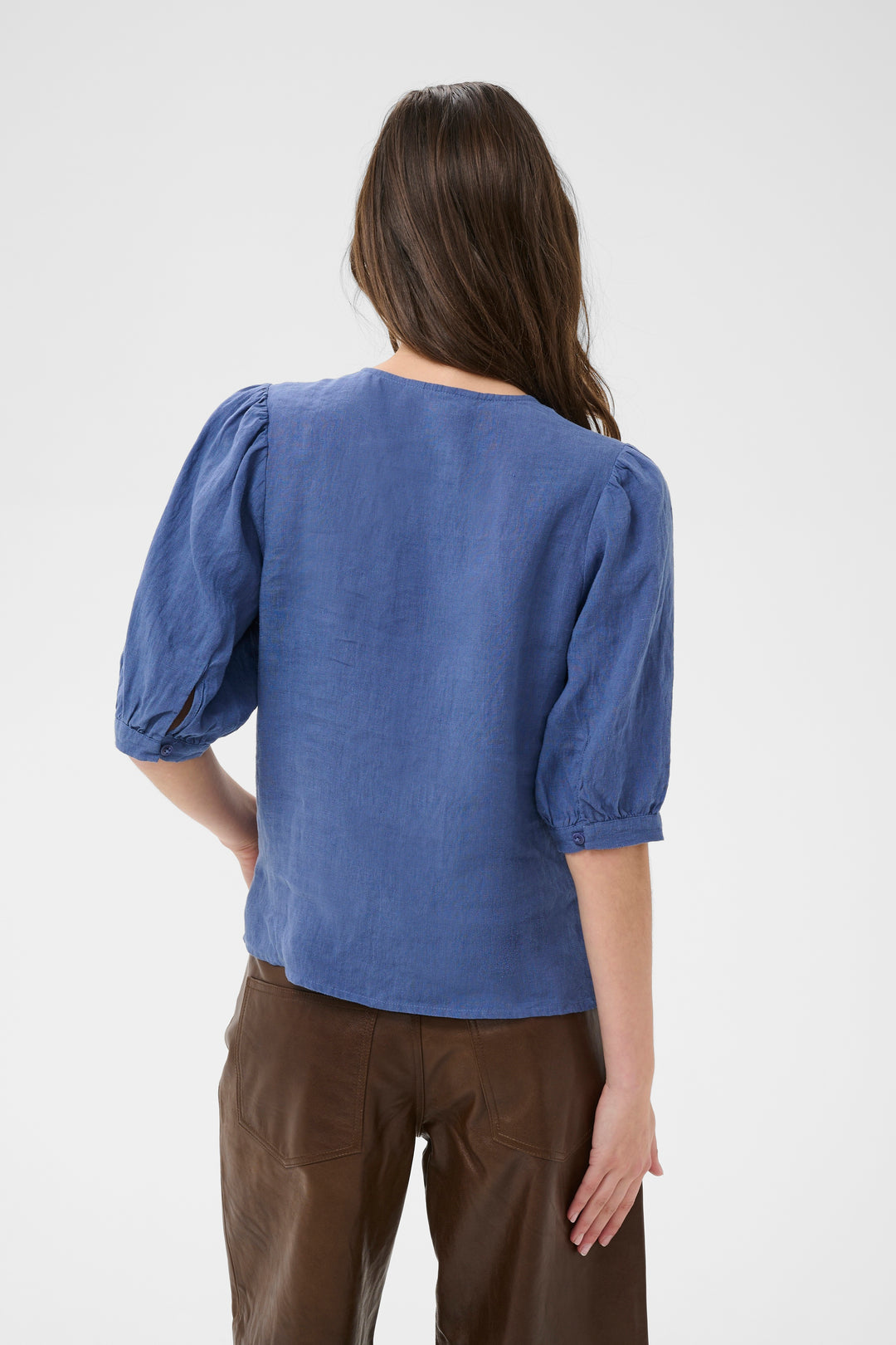 Blouse en lin avec boutons Azra