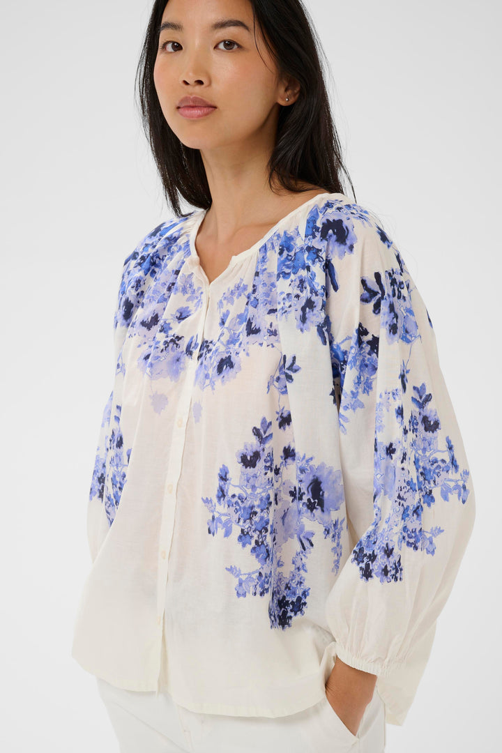 Alexi Printed Blouse - Lightweight and 100% Organic Cotton Top