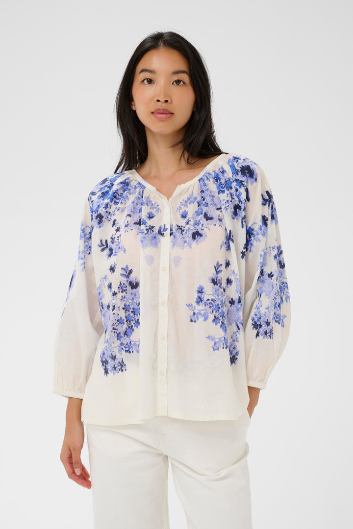 Alexi Printed Blouse - Lightweight and 100% Organic Cotton Top