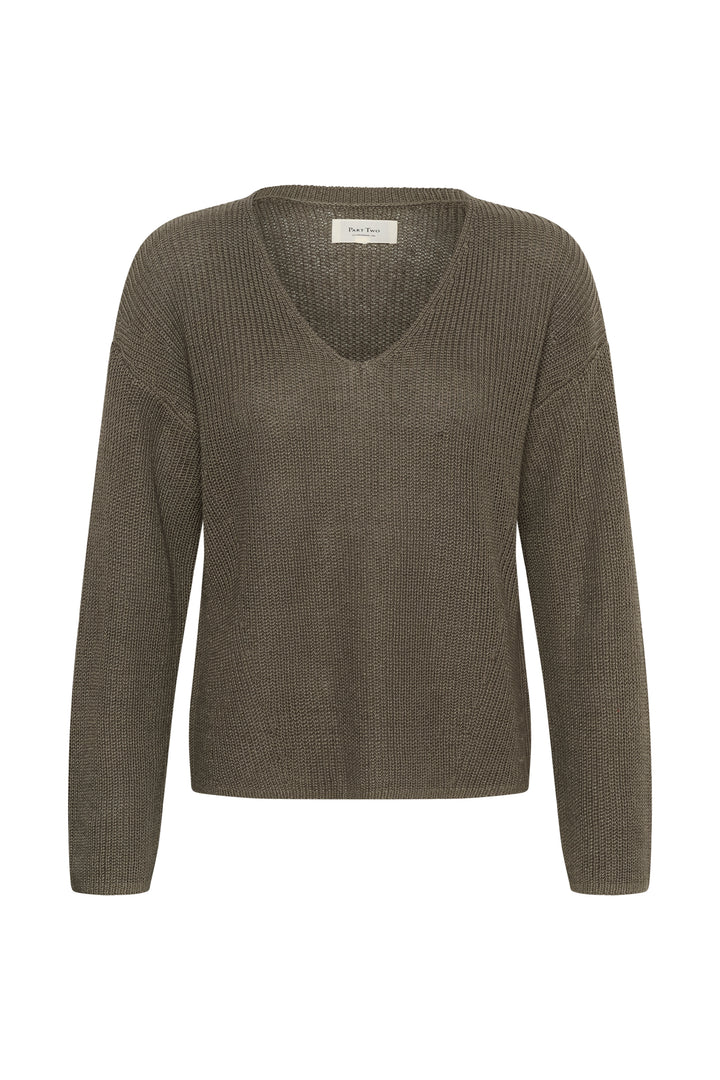 Pull à manches longues avec col en V Etronas