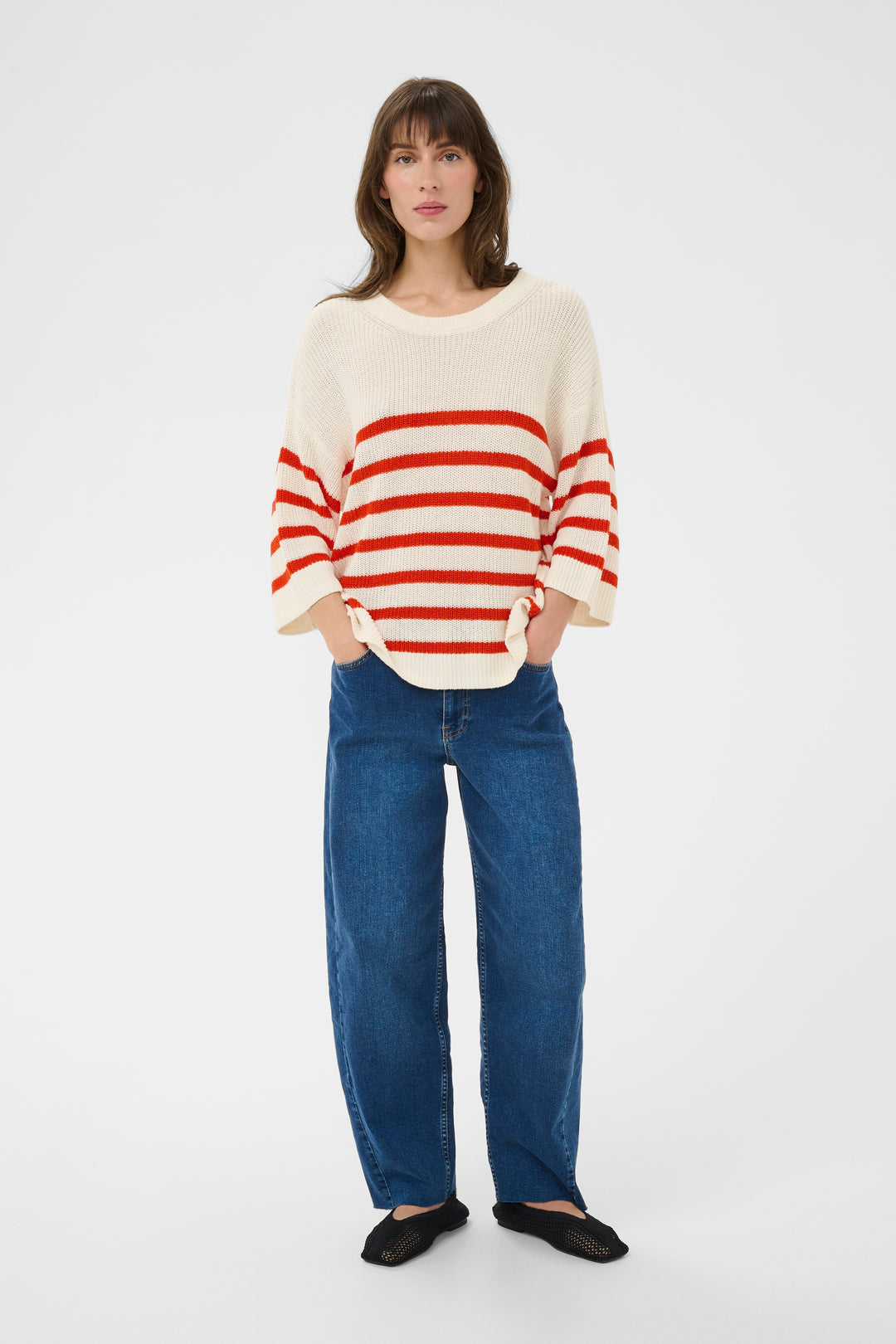 Pull rayé Aliza – en lin et coton