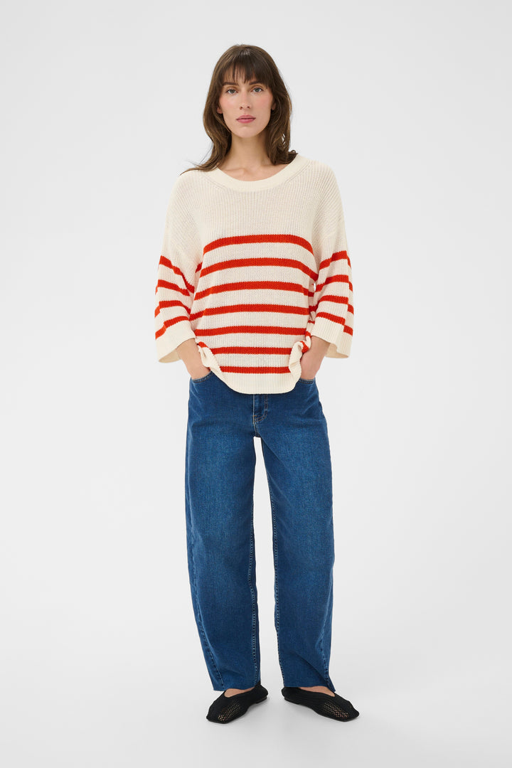 Pull rayé Aliza – en lin et coton